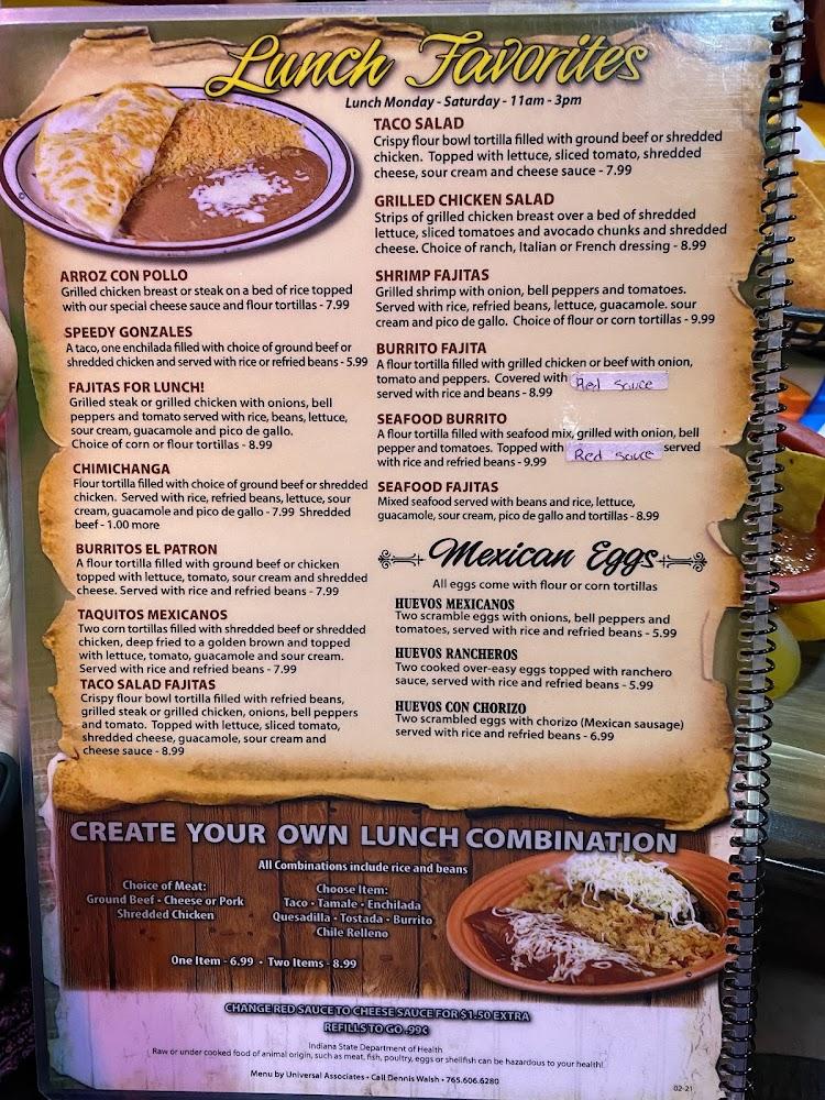 El Patron Mexican Restaurant Menu image 4